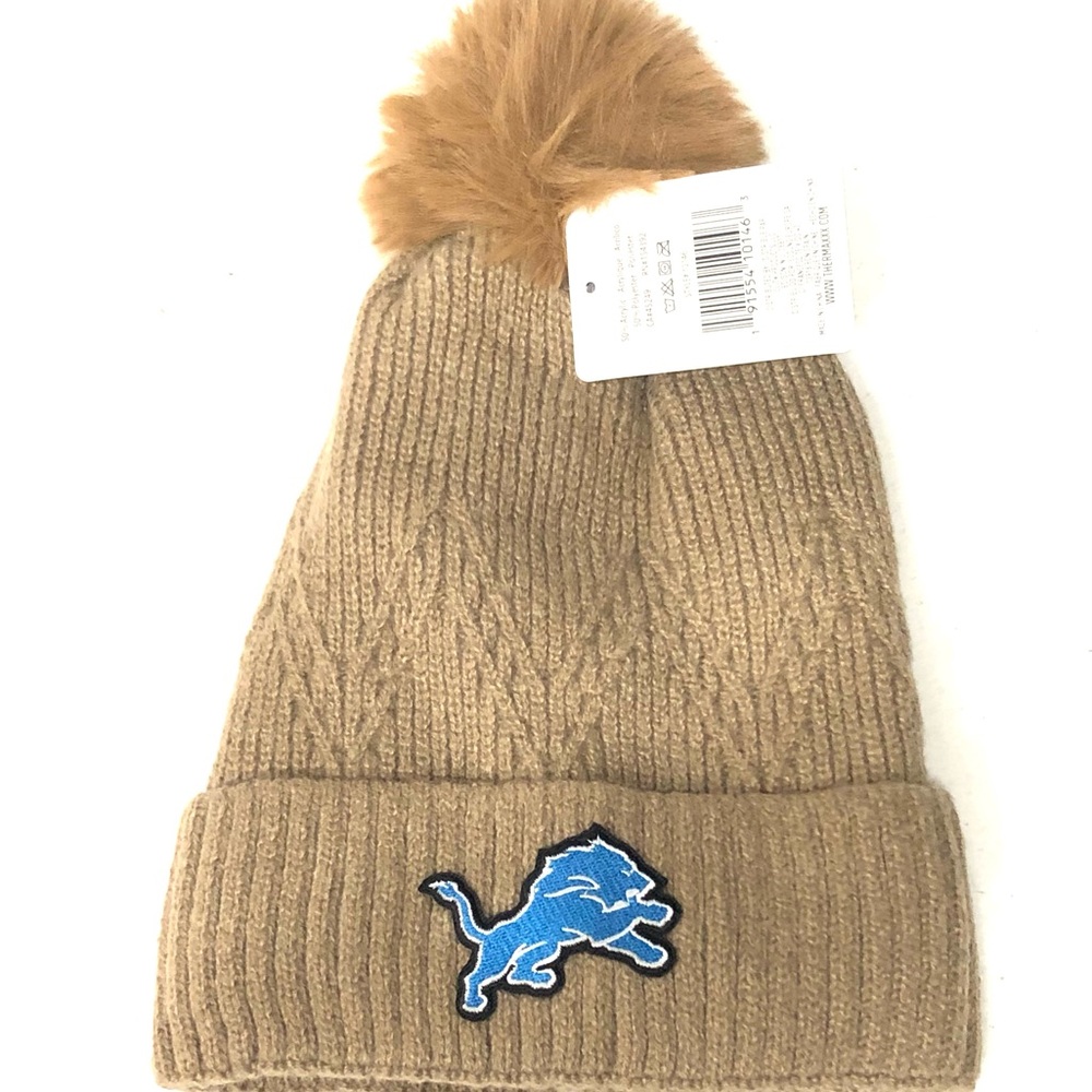Detroit Lions Pom-Pom beanie hat cap